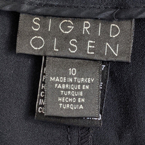 VINTAGE Sigrid Olsen High Waist Crop Pant Black 10 Langenlook - Picture 3 of 12